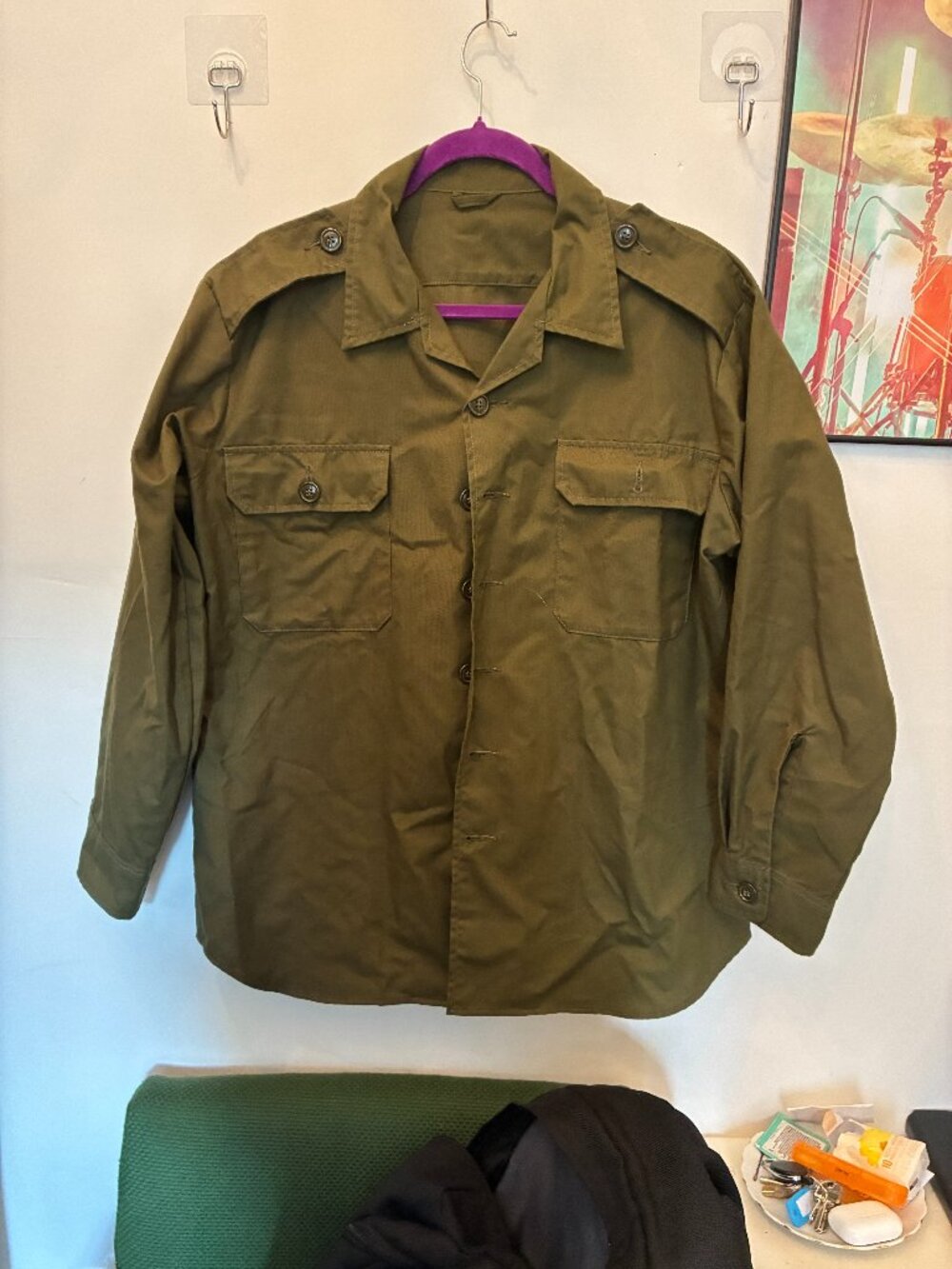 Vintage 1980s-90s Belgian Army Field Shirt Jacket
